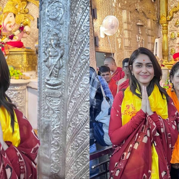 Mrunal Thakur visits Dagdusheth Ganpati temple