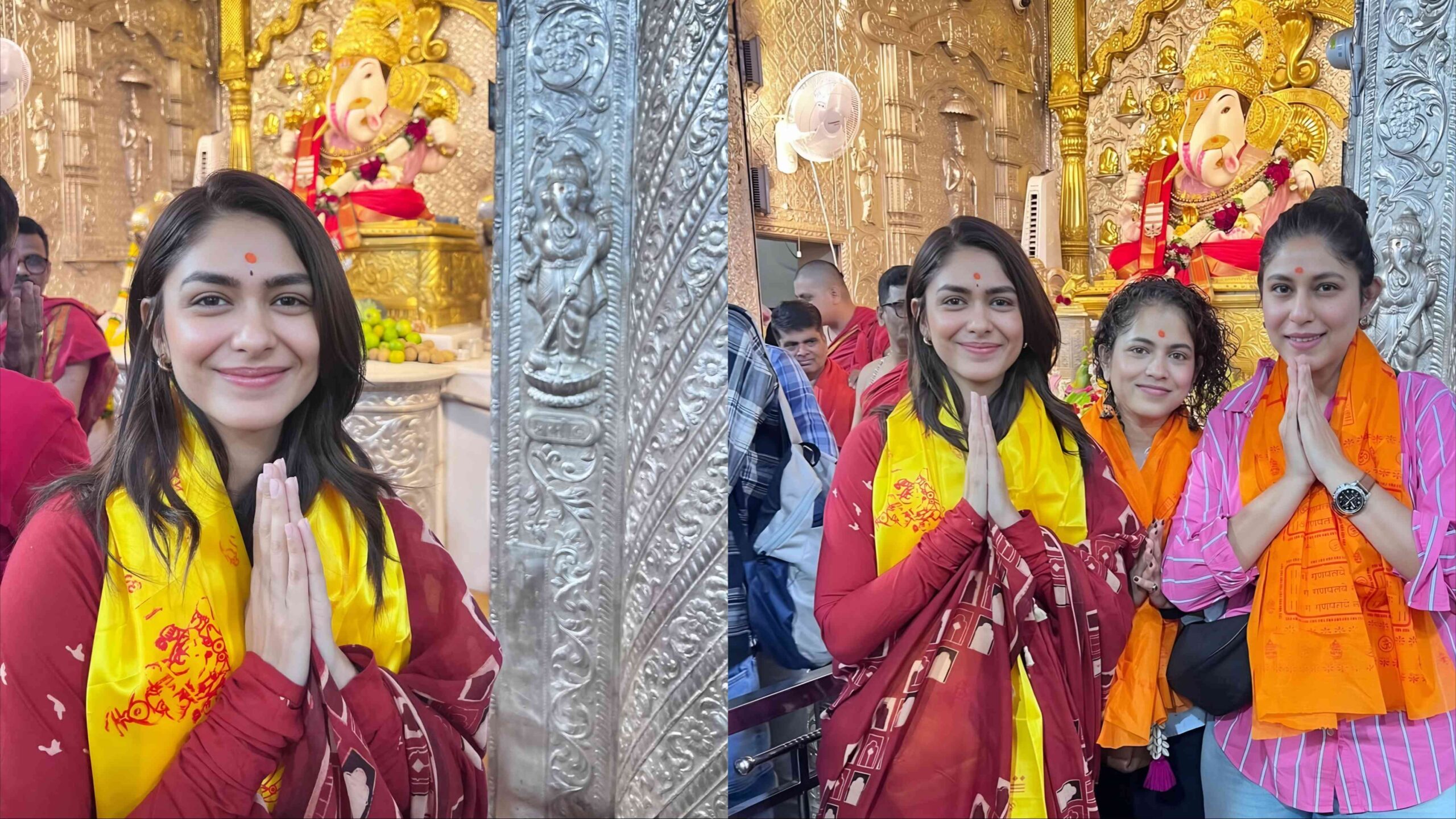 Mrunal Thakur visits Dagdusheth Ganpati temple
