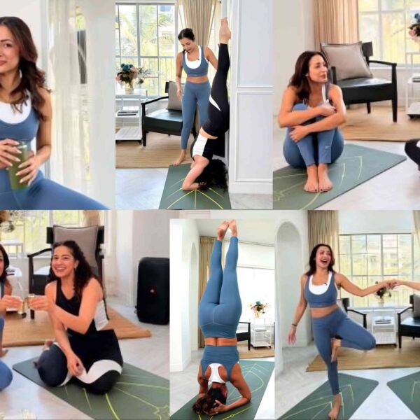 malaika arora yoga session home fitness photos viral