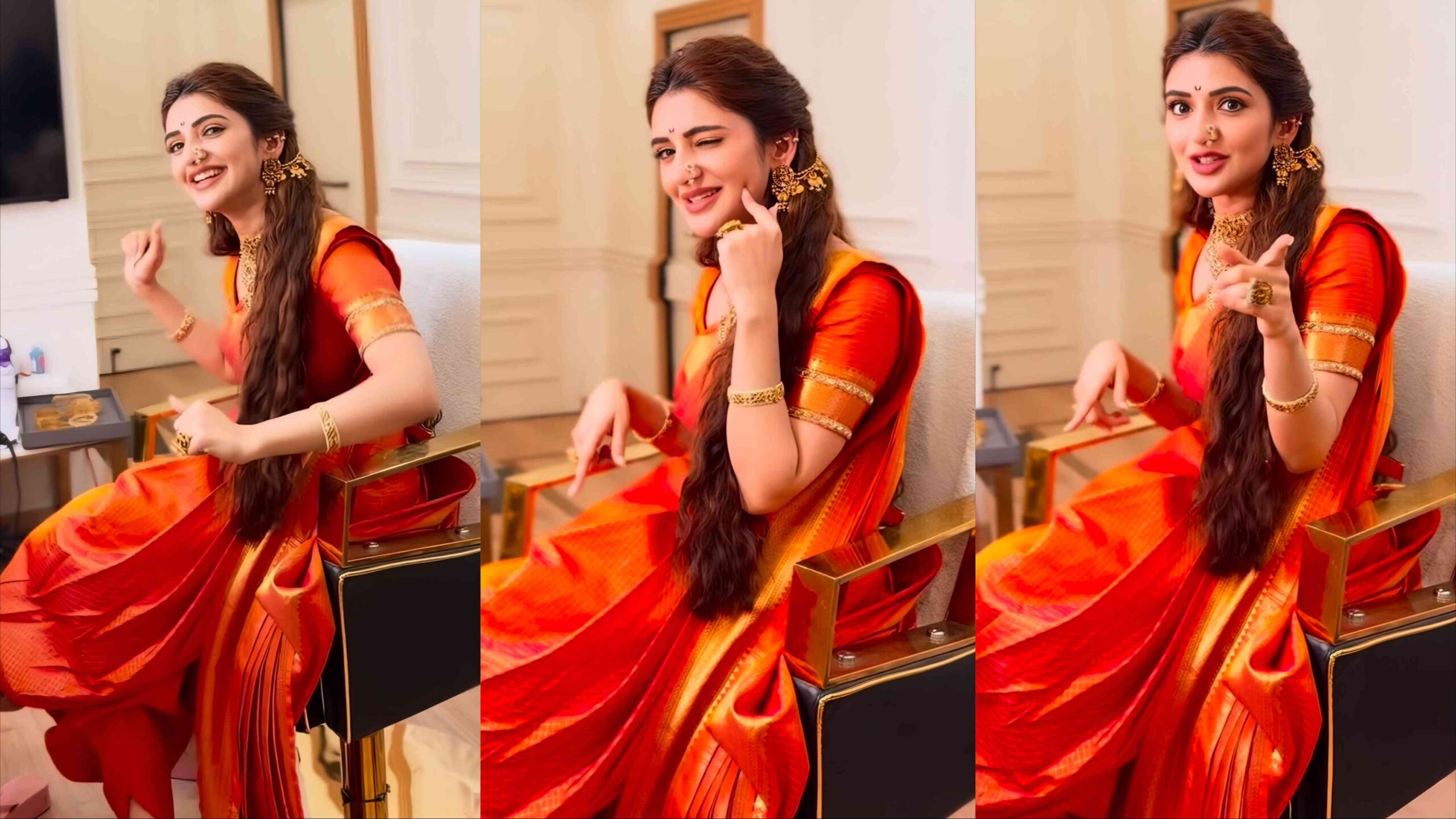 shreeleela marathi look reel sheki sheki dance