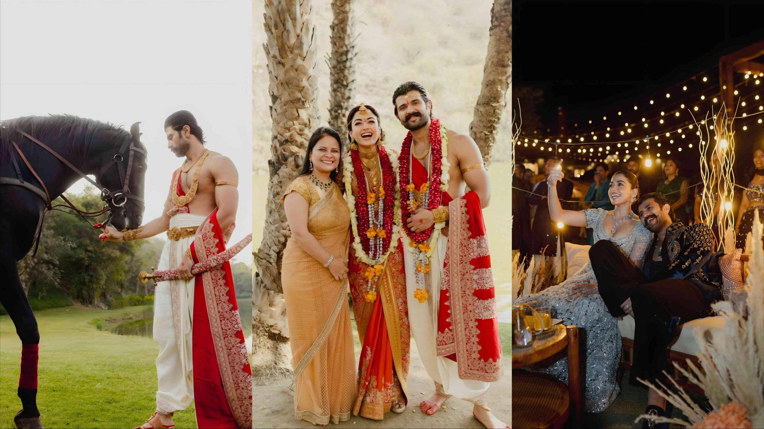 rashmika vijay wedding one month special photos