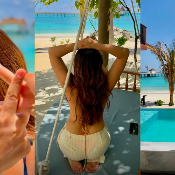 Rubina Dilaik Maldives Photos backless look viral